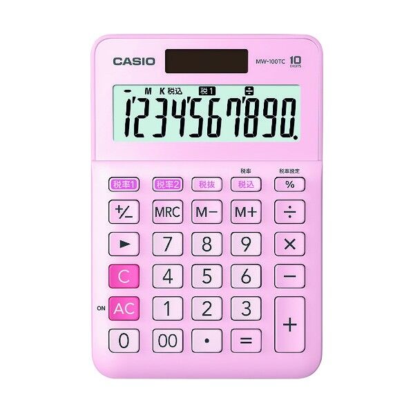 W税電卓 MW-100TC-PK-N 1台