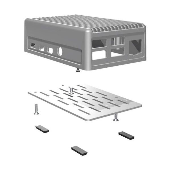 Raspberry Pi 4B 専用 ヒートシンクケース RPH-4B-N-S 1点