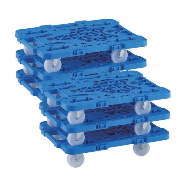 光 まとめ買い 樹脂製平台車 連結式ルートバン MPK-500NJ-B 6台セット MPK-500NJ-B-M6 6点...