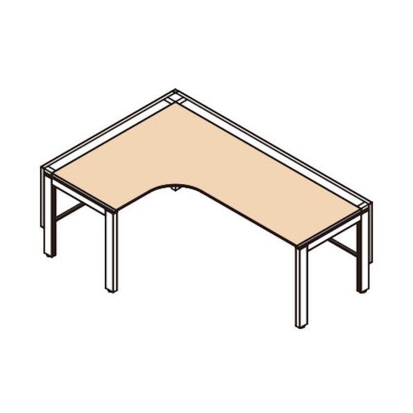 FREI 90°ワークテーブル オープン脚 基本セット FRL-S-1812WT 7R SW/LBK