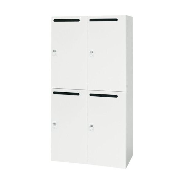 パーソナルロッカー4人用ホワイト色ダイヤル錠仕様H1720mm
