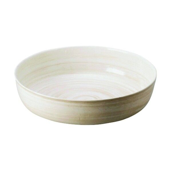 アルミ電磁用深型ドラ鉢 白刷毛目 尺0 NDL0401 1個