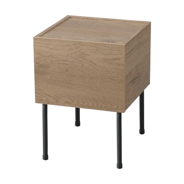 アイアンウッド サイドテーブル ブラック/アッシュブラウン IWST-300 1個