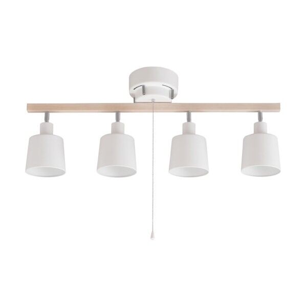 4灯シーリング ストレート ウッド/ホワイト CE4LA-20S-UW 1台