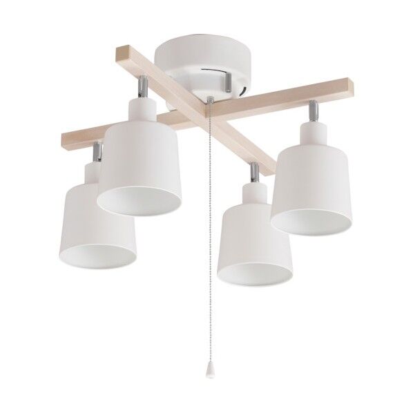 4灯シーリング クロス ウッド/ホワイト CE4LA-20C-UW 1台