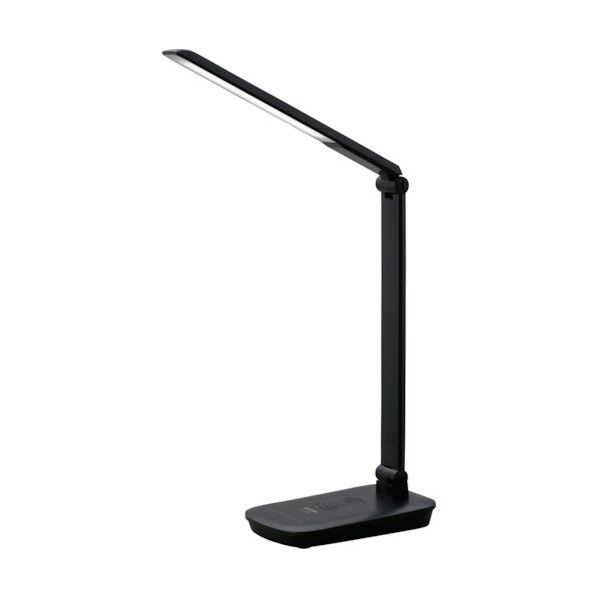 LEDデスクライトQi充電シリーズ 平置きタイプ 調光 ブラック LDL-QFD-B 1台