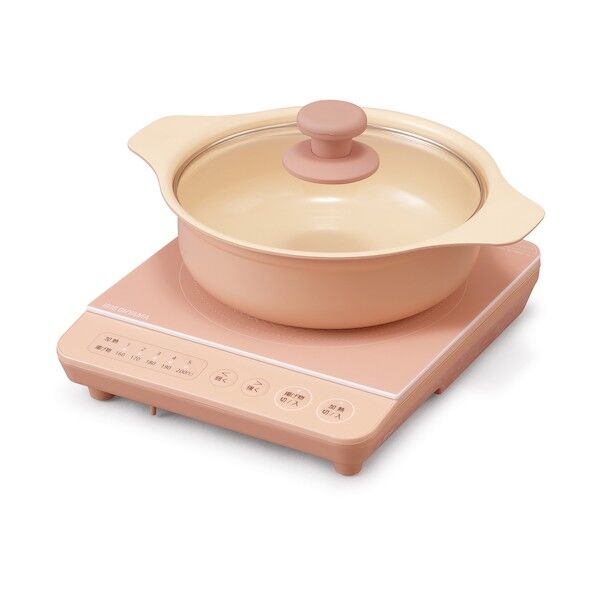 IHコンロ鍋セット1000W ピンク IHKP-T3820-P 1台