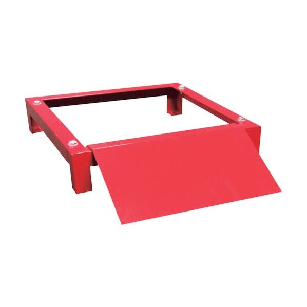 ステンレス製 50型用 消火器ボックス(大型格納箱)用アングル架台(単体) レッド 25AGA50SU 1台