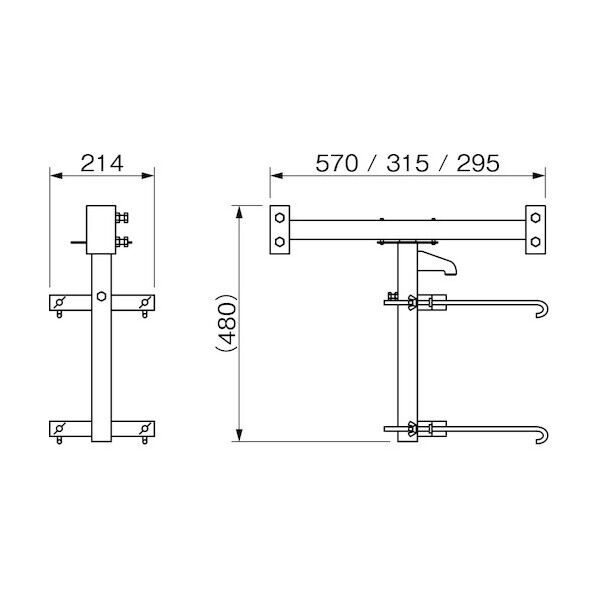 サインホルダー ガードケーブル支柱用