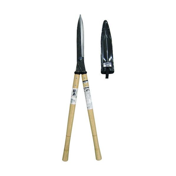 刈込ハサミ 安来鋼付止ナシ曲刃 白樫柄入