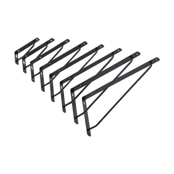 カラーアーム棚受 黒 幅90mm×高さ45mm×板幅13mm×板厚2mm 1点