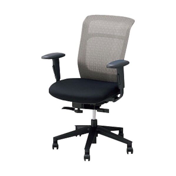 事務用チェア 背:グレー/座:ブラック 可動肘付 PAE511FA-GLB 1点