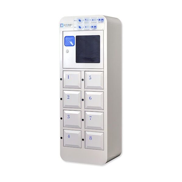 ICカードタッチレスロッカー スマートフォン卓上スタイル ホワイト355×270×995