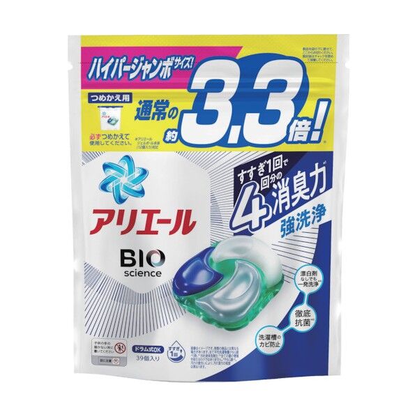 アリエールジェルボール4D 詰替用 ハイパージャンボサイズ 39個