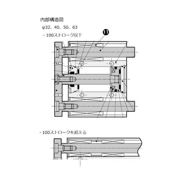 ガイド付シリンダ CKD ガイド付きシリンダ すべり軸受 ( STG-M-16-200