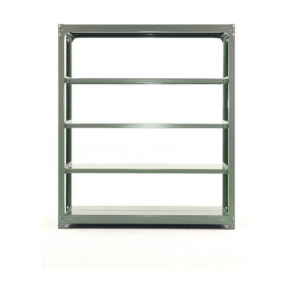 双福鋼器 中量ボルトレスラック 300kg 2100×1200×620 天地6段 単体 ライトグリーン MBL-74M6-SG 1点...