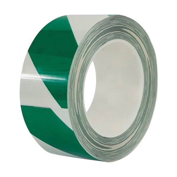 耐摩耗ラインテープ 緑/白 50mm×22m 厚0.2mm 剥離紙有 15625 1巻