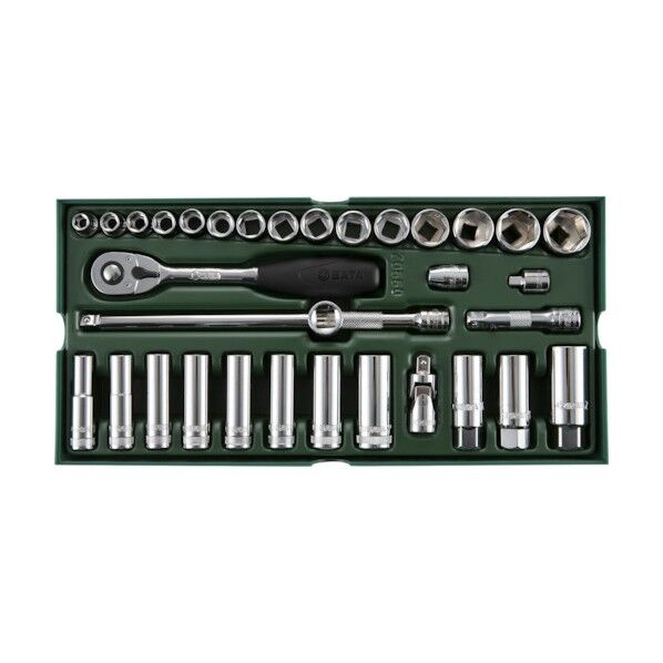 3/8DRソケットレンチセット(6角タイプ)トレー入り 09902 1組