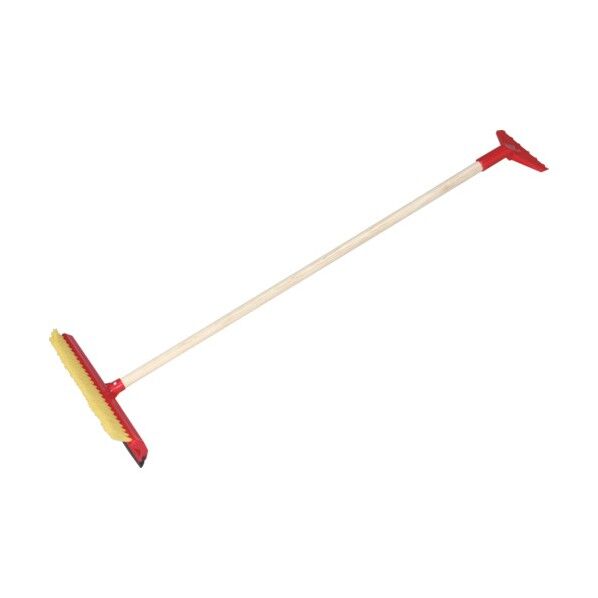 木製スノーブラシ(100型) 赤×黄