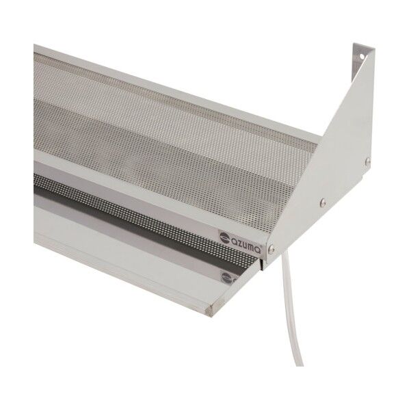 ステンレス水切りトレー付パンチング平棚 塩ビホース左側