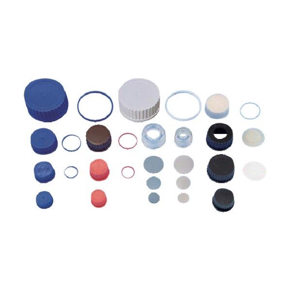 ねじ口びん黒キャップ穴あき GL-45 017200-455A 5個