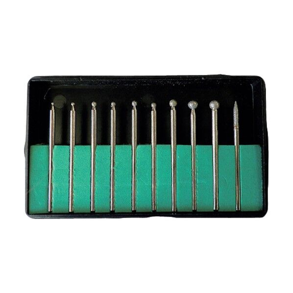 ダイヤモンドビット丸セット ケース・シルバー 60mm×100mm×16mm R4650 10本