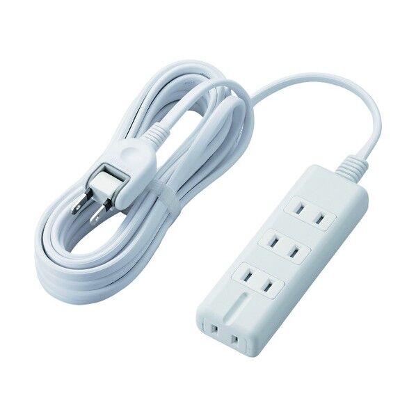 【法人専用品】磁石タップ 4個口(内3ピン1) ホワイト 5m T-KM01-2450WH 1点