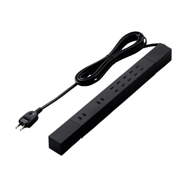 【法人専用品】ダブル回転タップ マグネット付 雷サージ付 ホコリシャッター付 固定&吊下可能 7個口 ブラック 3.0m T-KF02-2730BK 1点