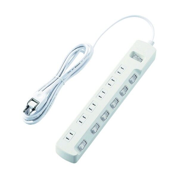 省エネタップ 一括&個別スイッチ 6個口 ホワイト 3m T-E7A-2630WH 1点