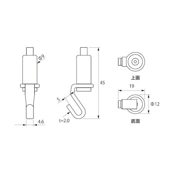 パワーミニワイヤー自在用フック 1800 1