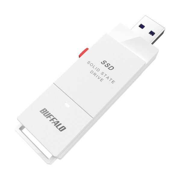 バッファロー PC対応 USB3.2(Gen2) TV録画 スティック型SSD 2TB ホワイト Type-C付属 SSD-SCT2.0U3-WA 1点