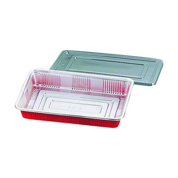福助工業 弁当容器 透明蓋付(100セット入) GBV1801 1個