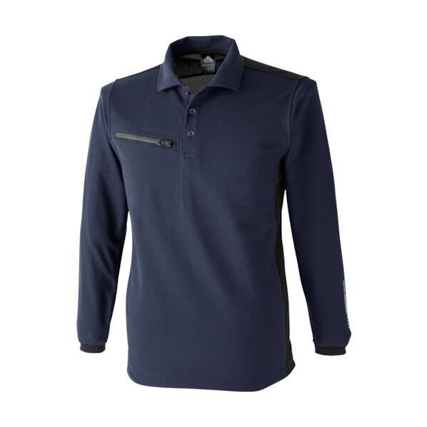 リフレクション長袖ポロ