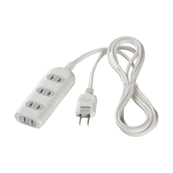 バッファロー 2ピン式電源タップ 4個口タイプ 2m ホワイト BSTAPST2420WH 1点