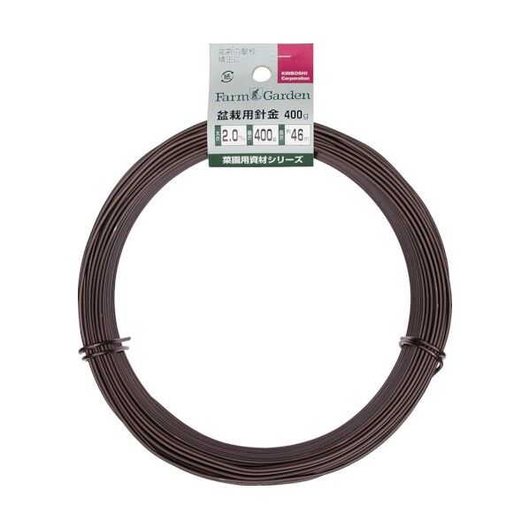盆栽用針金400g巻1.0mm 茶 幅18×奥行4×高さ18cm 3458 1