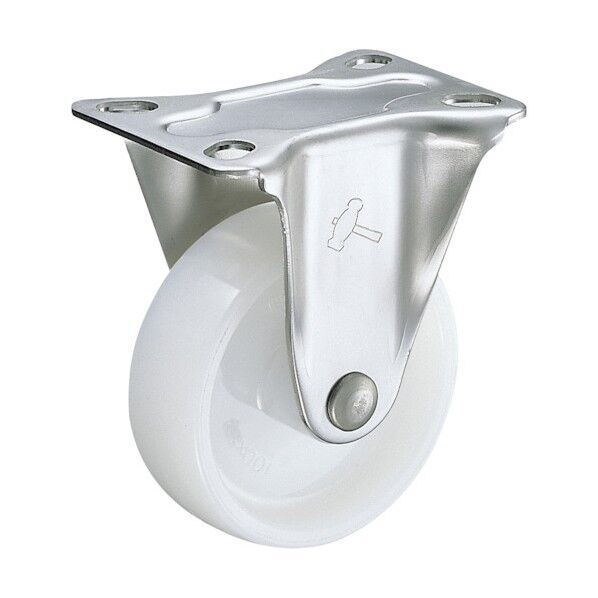 プレート式キャスター 300S 旋回式 ナイロン車輪 オールステンレス