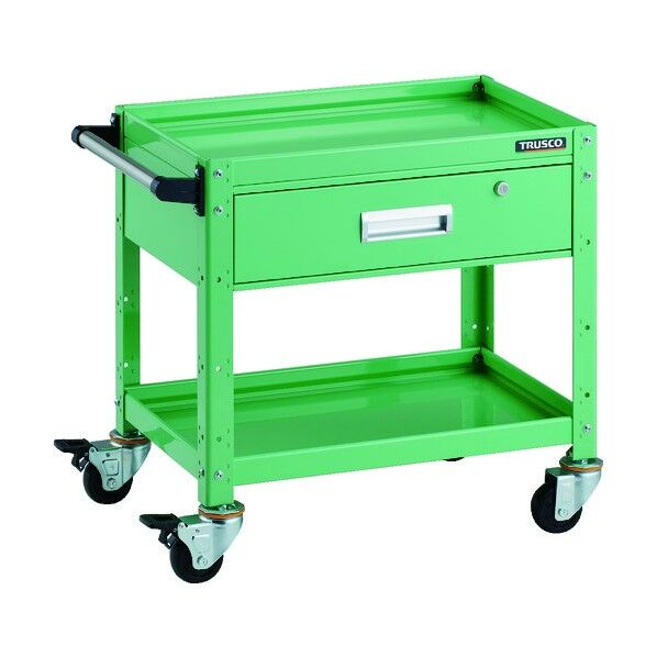 ツールワゴン バーディワゴン 600X400XH600 深型1段引出付 ヤンググリーン