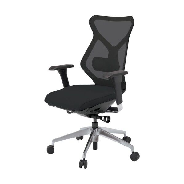 セクアチェア ハイバック ベースカラーZT アジャスタブル肘 張地 ブラック