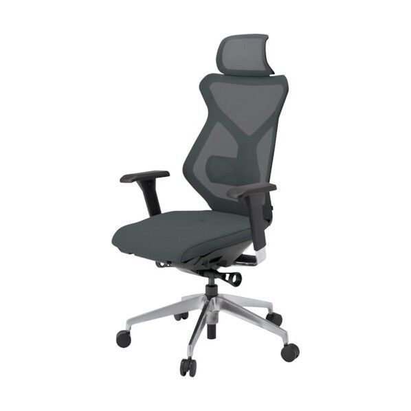 セクアチェア エクストラハイバック ベースカラーZT アジャスタブル肘 張地 オフブラック