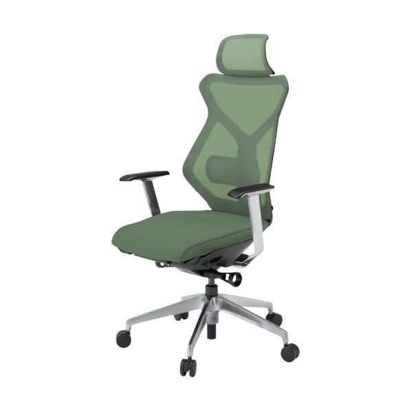 セクアチェア エクストラハイバック ベースカラーZT T型肘 張地 アイビーグリーン