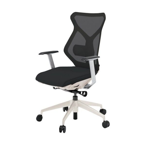 セクアチェア ハイバック ベースカラーWW T型肘 張地 ブラック