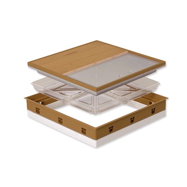 高気密型床下点検口(断熱型)フローリング合わせタイプ(板厚12mm専用) アイボリー 600×600mm SPF-R60F12-UA1-IV 1セット