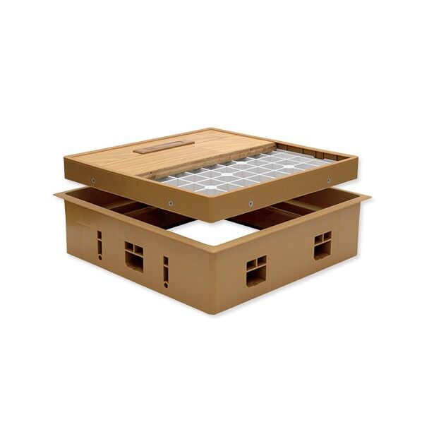 高気密型床下点検口(標準型)フローリング合わせタイプ(板厚12mm専用) ナチュラル 300×300mm SPF-R3030F12-NL 1セット