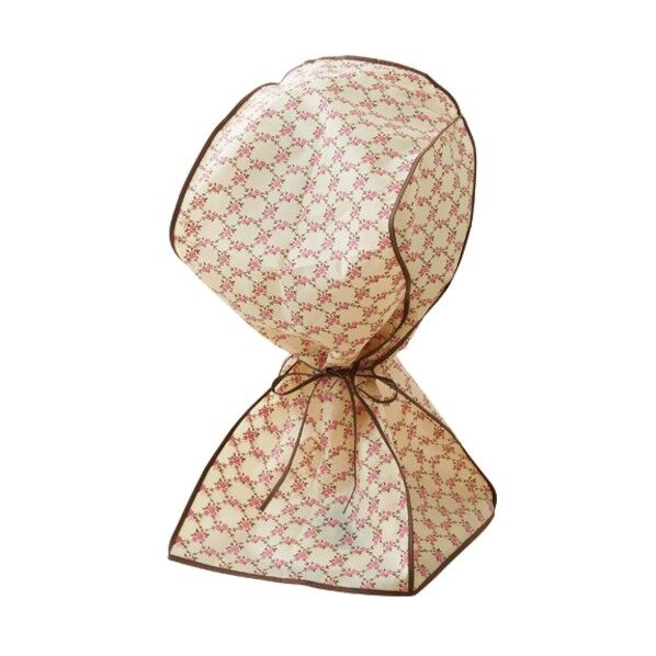 スッポリかぶせる扇風機カバー チェック花柄