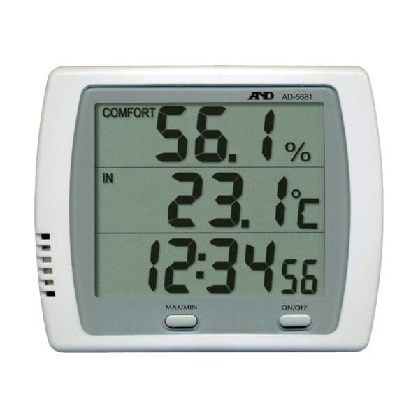 時計付き温湿度計 135.000G AD5681
