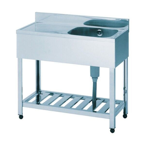 一槽水切付シンク右水槽(SUS430)