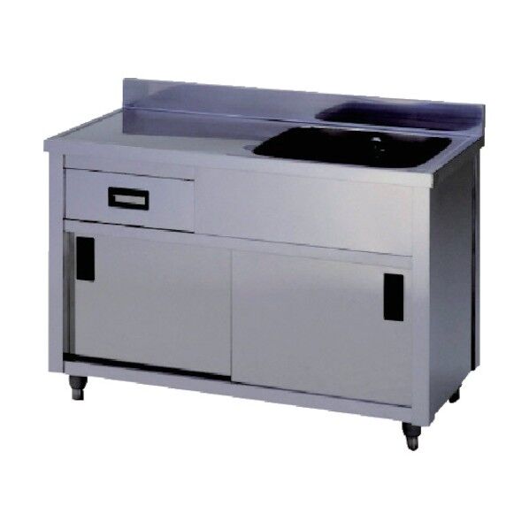 一槽水切キャビネットシンク左水槽