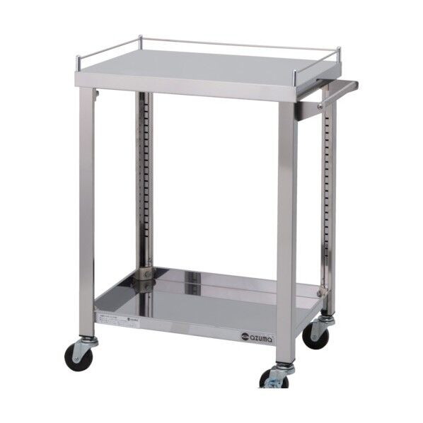 3方コボレ止め付きワゴン 2段