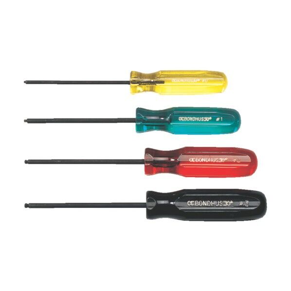ボールポイント・スクエアー(四角)ドライバーセット4pcs.