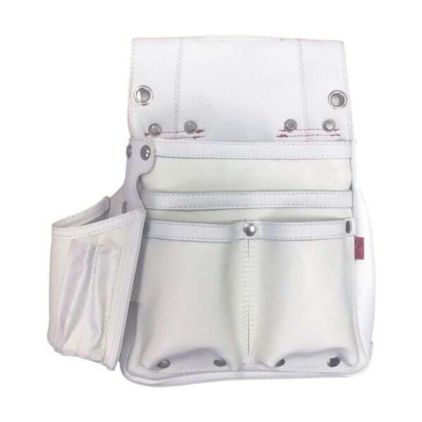 極匠 革製 釘袋(墨壷差し付)【白】 GL-03W 1点